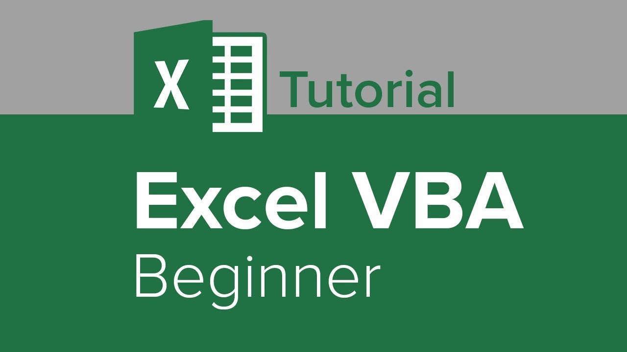 Getting started with EXCEL VBA